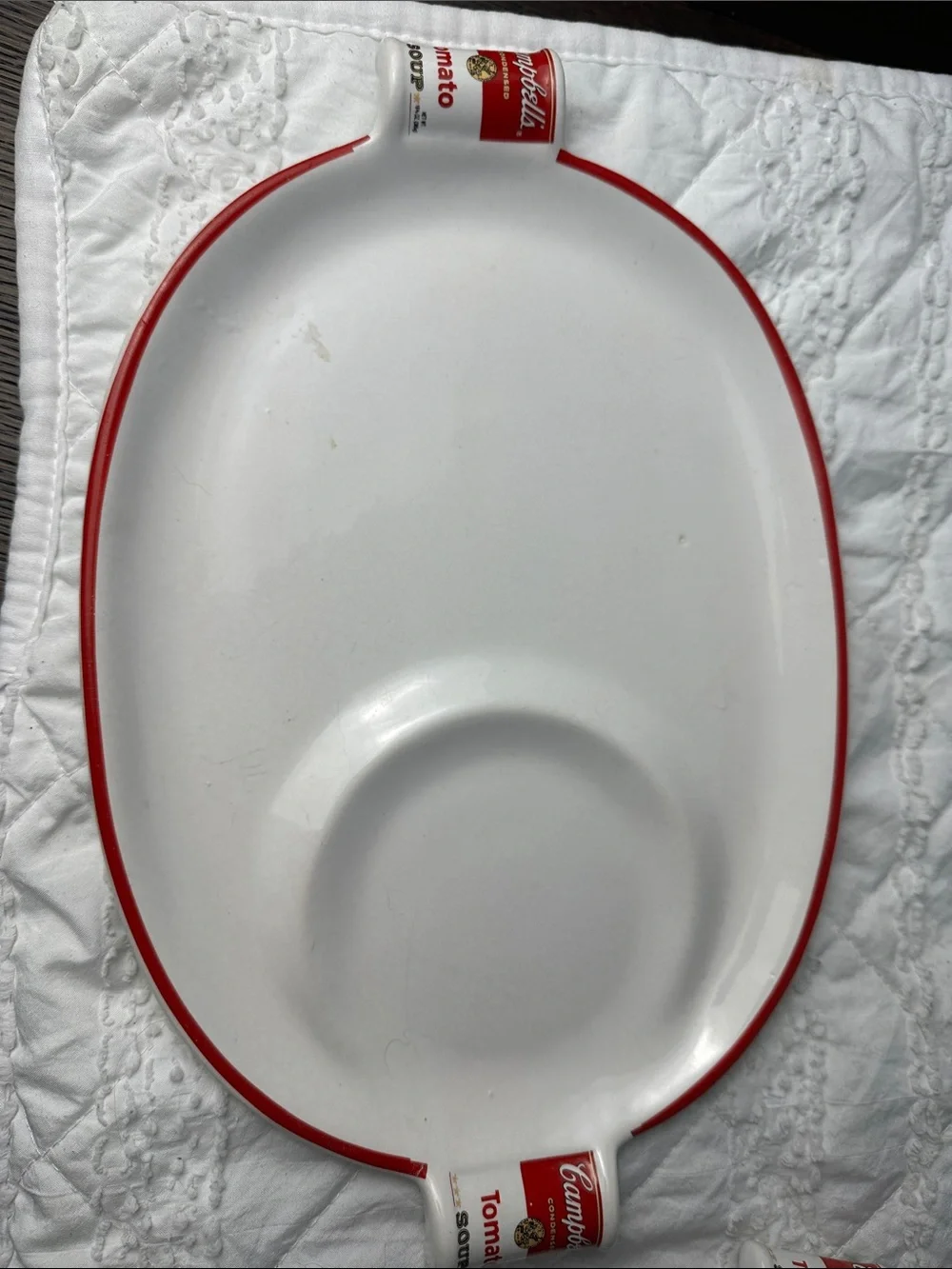 Cambells 1994 Tomato Soup Oval Soup and Sandwich Plate 2